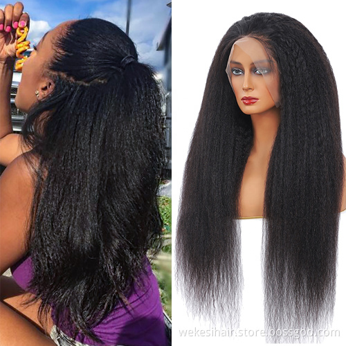 Cuticle aligned wig water wave virgin raw 40 inch human hair full lace front wig transparent,kinky straight full lace wig vendor
